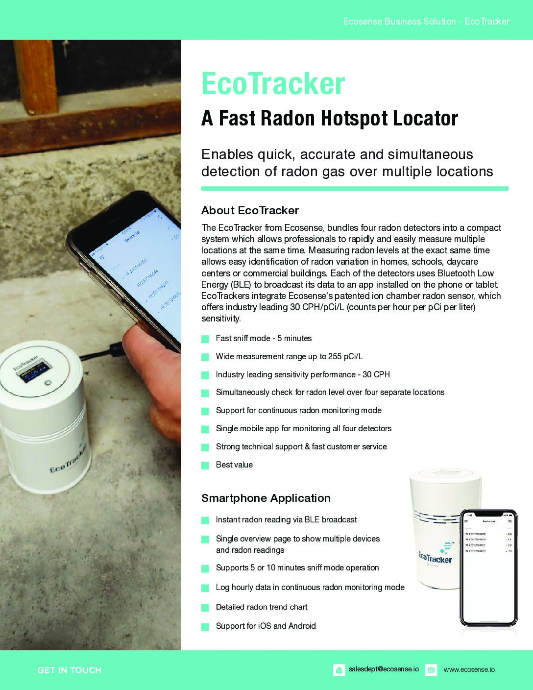 Ecotracker From Ecosense Radon Monitor Radon Pds 7135